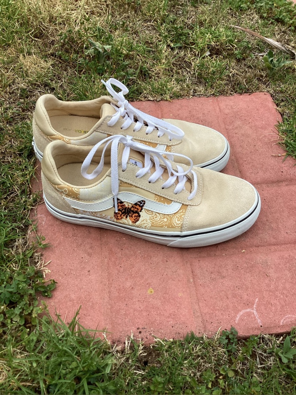 Vans, Deluxe Collection, Canvas Sneakers with White Soles Size Women 8 1/2
